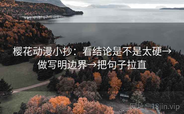 樱花动漫小抄：看结论是不是太硬→做写明边界→把句子拉直